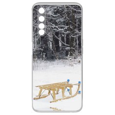 Чехол-накладка Krutoff Clear Case Санки для Realme 6