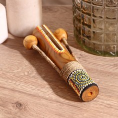 Музыкальный инструмент "Двойной кастаньет", МИКС 20х8х3,5 см No Brand