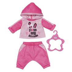 Одежда для кукол Zapf Creation Baby born Спортивный костюмчик (розовый), 43 см 830-109