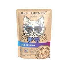 Влажный корм для кошек BEST DINNER Holistic Тунец с крабом 18 шт по 70 г