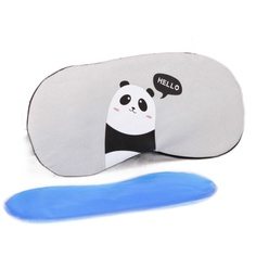 Маска для сна Hello panda серая No Brand