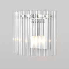 Бра настенный светильник Bogates Flamel 374/1 хром плафон с прозрачным хрусталем E14
