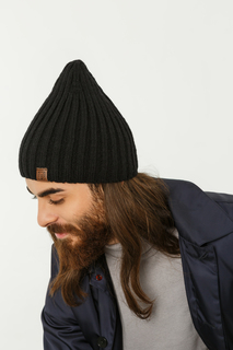 Шапка бини мужская Marhatter MMH11298/2 черная, р. 57-59
