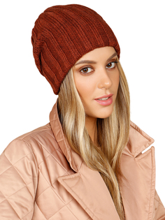 Шапка бини женская Siberika Кетрин, коньяк