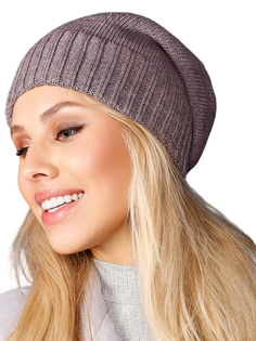 Шапка бини женская Siberika Марта пепельная, р. 54-56