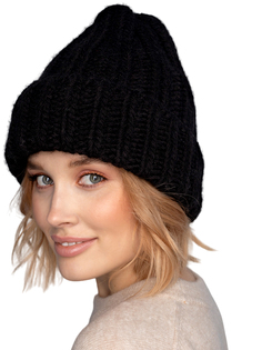 Шапка бини женская Siberika Фрида черная, р. 54-56