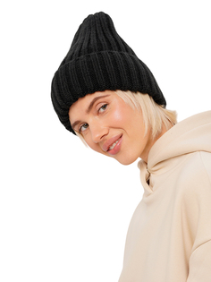 Шапка бини женская Siberika Окинава Soft collection черная, р. 54-56