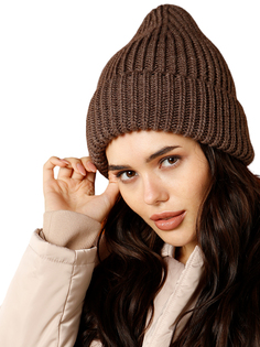 Шапка бини женская Siberika Оливия, темный шоколад