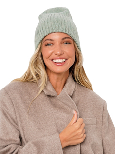 Шапка бини женская Siberika Герда Soft collection фисташковая, р. 54-56