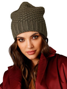 Шапка бини женская Siberika Кэри, серо-зеленый