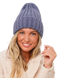 Шапка бини женская Siberika Мерлин, тёмная лаванда