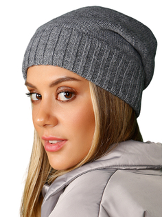 Шапка бини женская Siberika Марта темно-серая, р. 54-56