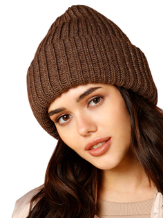Шапка бини женская Siberika Лорин темная шоколад, р. 56-58
