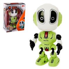 Робот «Повторюшка», реагирует на прикосновение, световые и звуковые эффекты, цвет зелёный No Brand
