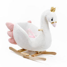 Качалка Лебедь AMAROBABY Swan, белый, 59х35х66 см.