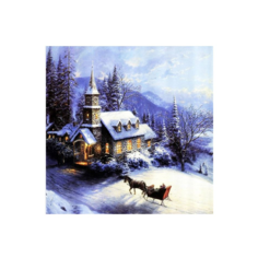 Салфетки Лори 33*33 см 3 слоя 20 шт Новогодние (зима) Lori