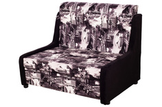 Диван-кровать еврокнижка МногоМеб Даллас, микровелюр Москва и черный вельвет люкс