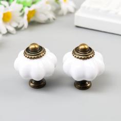 Ручка для шкатулки пластик "Ретро" набор 2 шт бронза 3,8х3,3х3,3 см Арт Узор