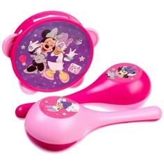 Музыкальные инструменты "Маракасы и бубен" 3 предмета, Минни Маус, цвет розовый SL-05808 Disney