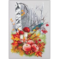 Набор для вышивания крестом Осенняя палитра 18 × 27 см Чудесная игла