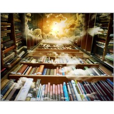 Алмазная мозаика «Мир знаний» 45 × 35 см, 40 цв. + наклейка No Brand