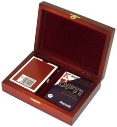 Две колоды карт в деревянной шкатулке 18*11,5*4 см 999-RT-202 Ровертайм
