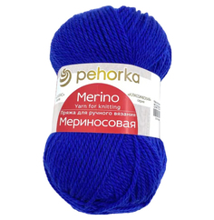 Пряжа Пехорка Мериносовая (491), ультрамарин, 5 шт. по 100 г