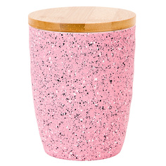 Банка для сыпучих продуктов Гранит (розовая) d=10см. h=12,5см. v=600мл. KENG-1120085-4 Nouvelle