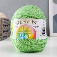 Пряжа "Детский каприз" 50%мериносовая шерсть, 50% фибра 225м/50гр (41-Салатовый) Пехорка