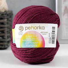 Пряжа "Детский каприз" 50%мериносовая шерсть, 50% фибра 225м/50гр (42-Слива) Пехорка