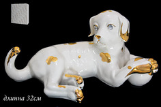 Статуэтка Собака 32см. в подарочной упаковке Фарфор 107-136 118-107-136 Lenardi