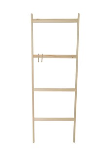 Вешалка напольная деревянная Чудетория Лесенка ширина 44 см в 154см без покраски