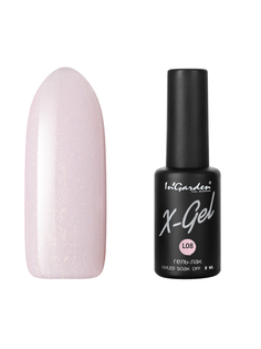 Гель лак для ногтей In’Garden X-Gel N° L8 прозрачный с шиммером 8 мл Ingarden