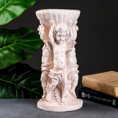 Фигурное кашпо "Три ангела", 0,3 л/15х15х33 см, состаренное Хорошие сувениры