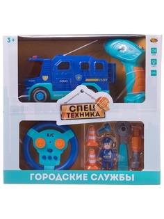 Машинка-конструктор Abtoys Cпецтехника Городские службы Полиция, на радиоуправлении