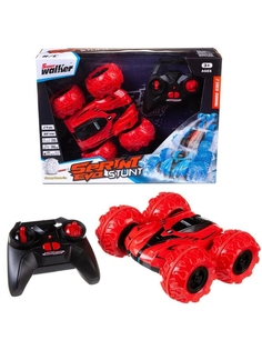 Машинка Junfa toys трюковая, двухстороняя радиоуправляемая, цвет красный, 42,5х31х12 см