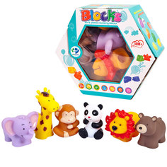 Игрушка для малышей. Фигурки животных винил, пазлы, 6 шт 21х18х7,5 см Junfa Toys