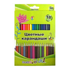 Карандаши цветные 18 цветов No Brand