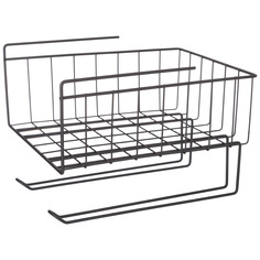 Подвесная корзина на полку с вешалками Agness 24*28*20 см, черный (768-726_)