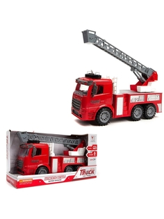 Машинка AB Toys Пожарная машина с выдвижной лестницей, пластмасс. инерционная, 34х13х19 см