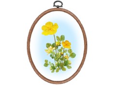 Вышивка лентами «Лютики» Матренин посад