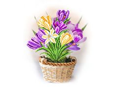 Рисунок на шелке «Крокусы» Матренин посад