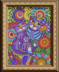Рисунок на ткани «Коты неразлучники» Арт Соло