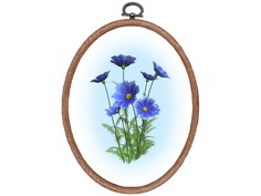 Вышивка лентами «Синеглазки» Матренин посад