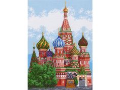 Рисунок на канве «Храм Василия Блаженного» Матренин посад