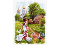 Рисунок на канве «На птичьем дворе» Матренин посад