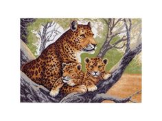 Рисунок на канве «Гепард с малышами» Матренин посад