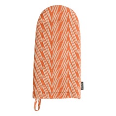 Варежка-прихватка из хлопка с графичным принтом Колосья Russian North 26х14 см Tkano