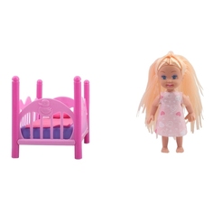 Набор игровой Bondibon куколка OLY с кроваткой, РАС, арт. K899-27.
