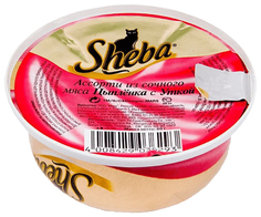 Влажный корм для кошек Sheba цыпленок с уткой, 80 г